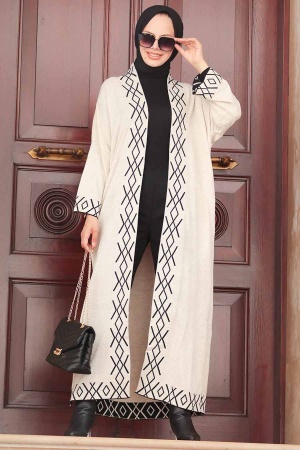 Stone Hijab Knitwear Cardigan 3063TAS - 1