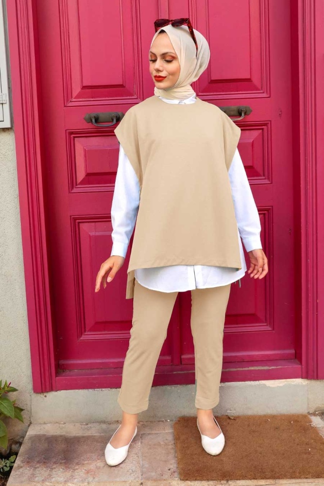 Stone Hijab Suit Dress 253TAS - 1