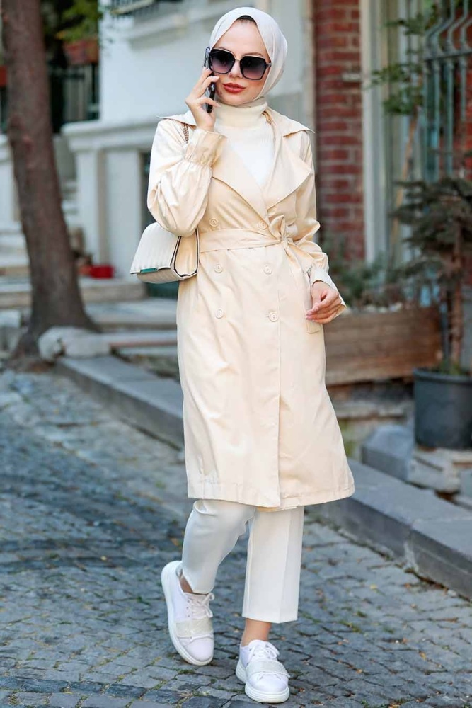 Stone Hijab Trenchcoat 135TAS - 1