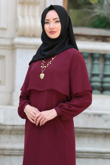 Suit - Claret Red Hijab Suit 51770BR - 2