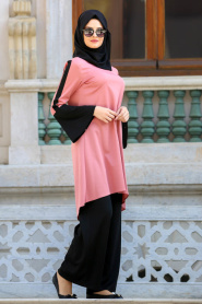 Suit - Dusty Rose Hijab Suit 53240GK - Thumbnail