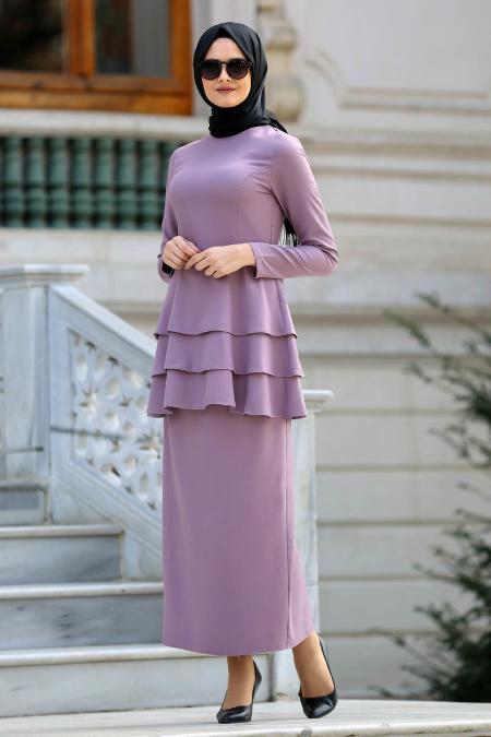 Suit - Lila Hijab Suit 42050LILA - 2