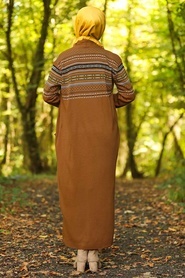 Sunuff Colored Hijab Cardigan 15725TB - Thumbnail