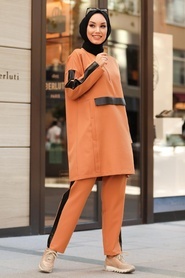 Sunuff Colored Hijab Casual Suit 1297TB - Thumbnail