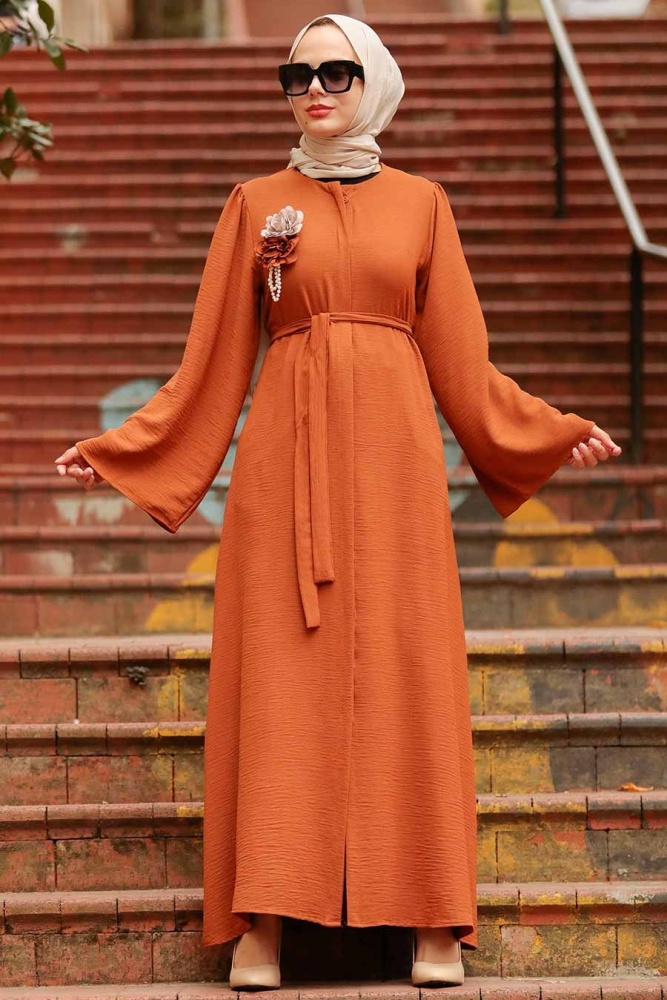 Sunuff Colored Hijab Coat 4100TB - 1