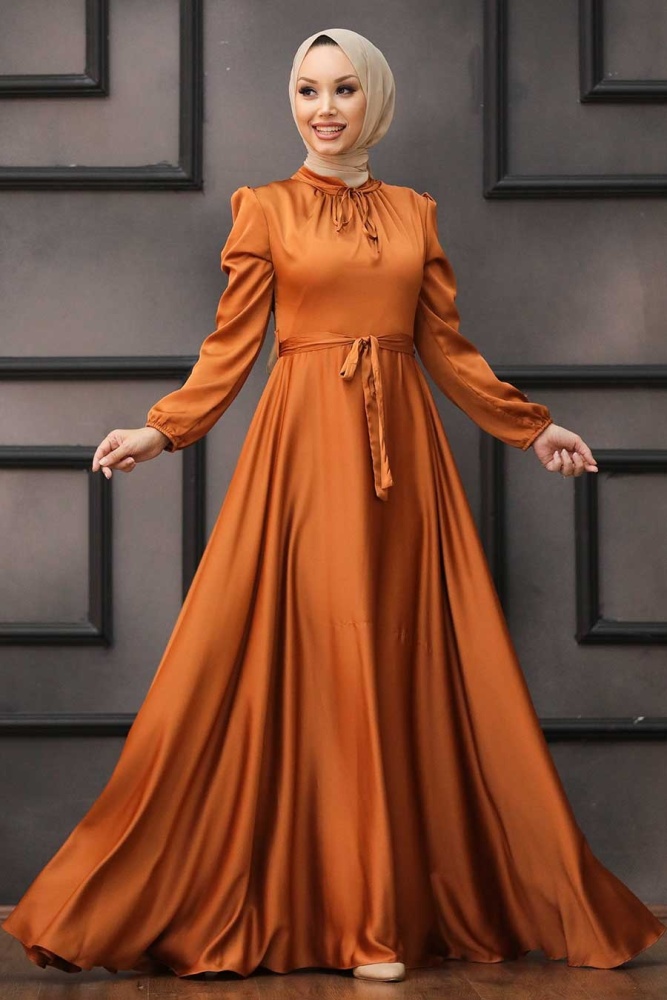 Neva Style - Long Sunuff Colored Muslim Prom Dress 25130TB - 1