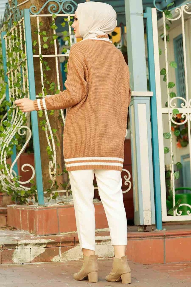 Sunuff Colored Hijab Knitwear Jumper 7854TB - 4