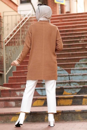 Sunuff Colored Hijab Knitwear Tunic 18441TB - 3