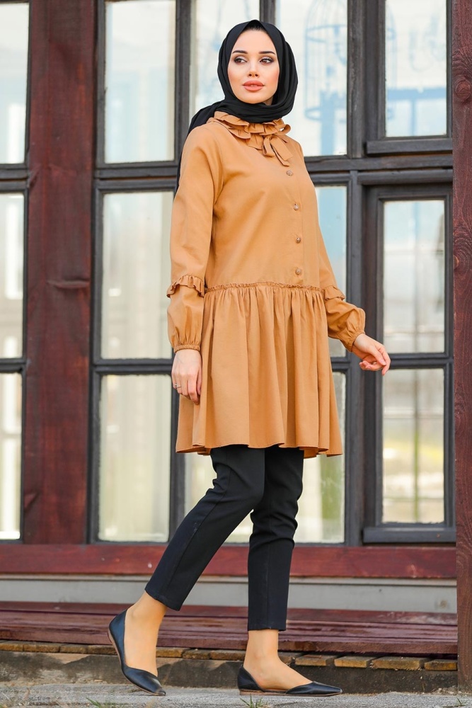 Sunuff Colored Hijab Tunic 5613TB - 1