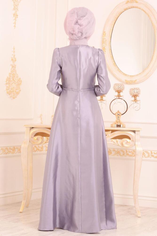 Neva Style - Stylish Lila Modest Islamic Clothing Wedding Dress 3755LILA - 3