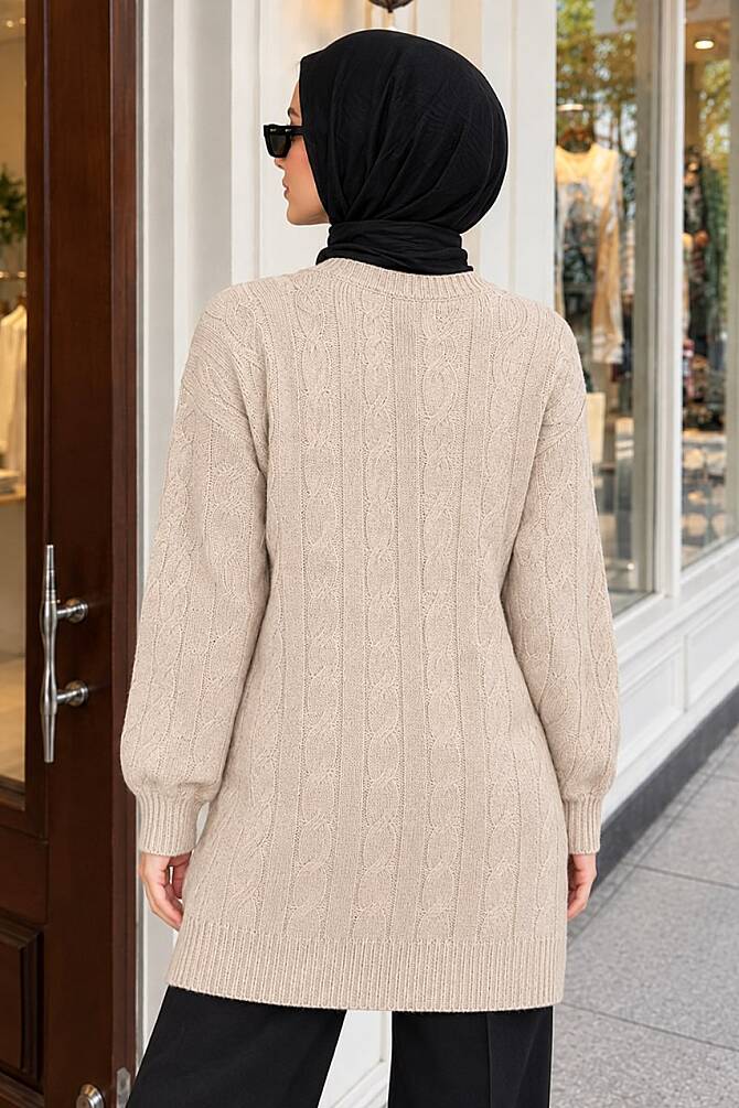 Stone Modest Knit Sweater 8798TAS - 2