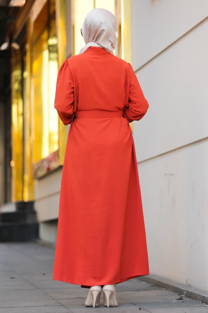 Terra Cotta Hijab Dress 10062KRMT - 3