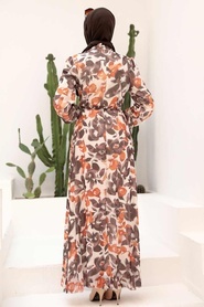 Terra Cotta Hijab Dress 2925KRMT - Thumbnail