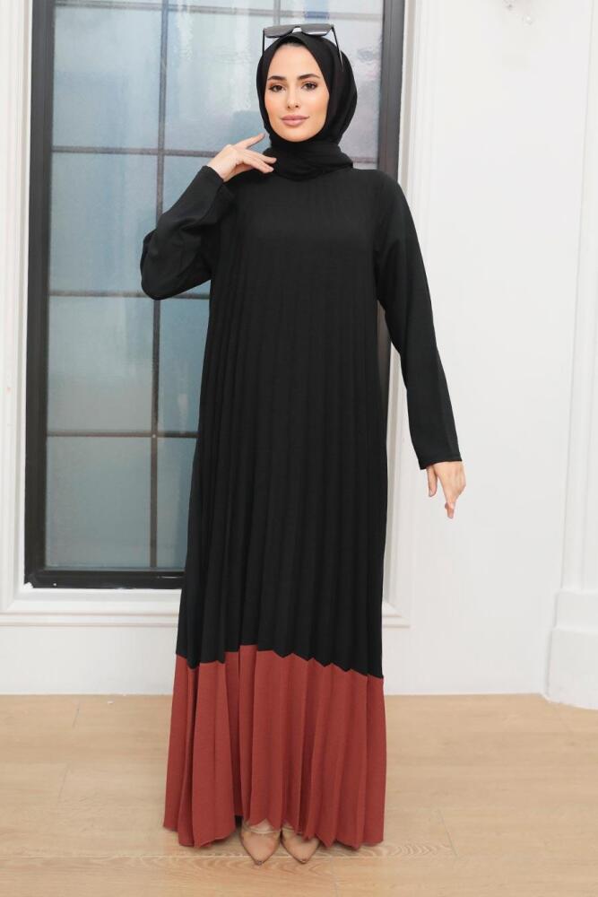 Terra Cotta Hijab Dress 7684KRMT - 2