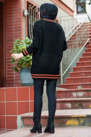 Terra Cotta Hijab Knitwear Jumper 7854KRMT - 3