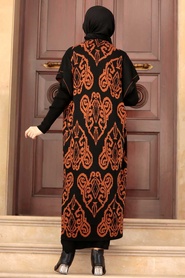 Terra Cotta Hijab Knitwear Suit Dress 3178KRMT - Thumbnail