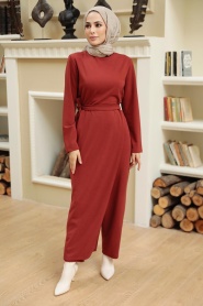 Terra Cotta Hijab Overalls 5807KRMT - Thumbnail