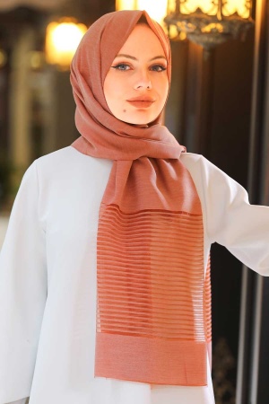 Terra Cotta Hijab Shawl 4663KRMT - 1