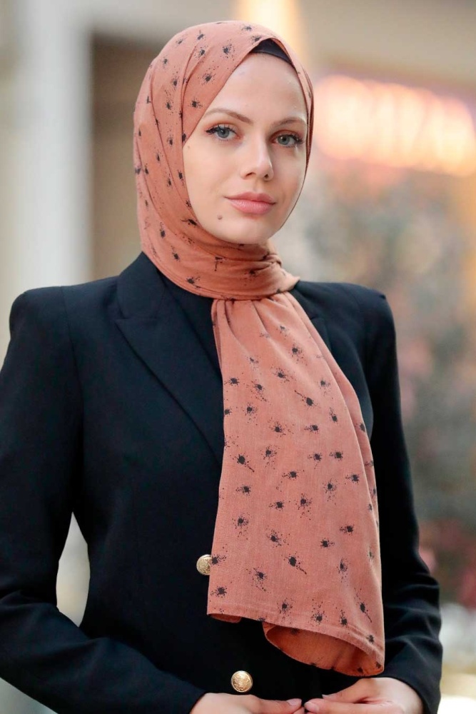 Terra Cotta Hijab Shawl 5096KRMT - 1