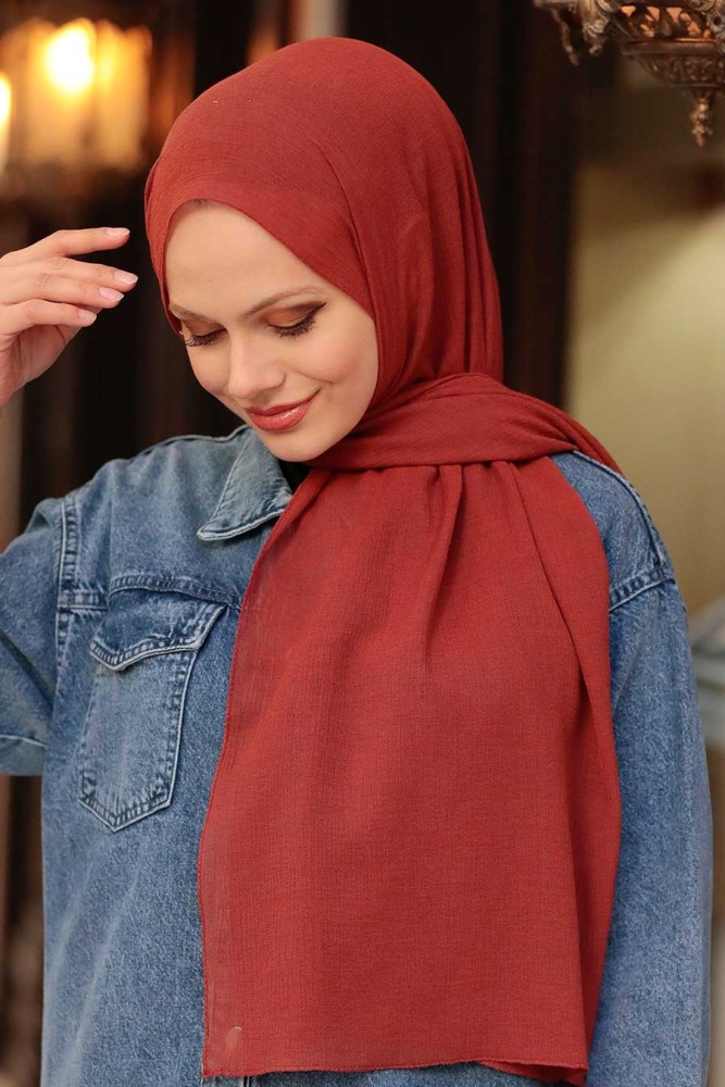 Terra Cotta Hijab Shawl 53060KRMT - 4