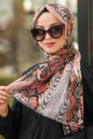 Terra Cotta Hijab Shawl 7537KRMT - 1