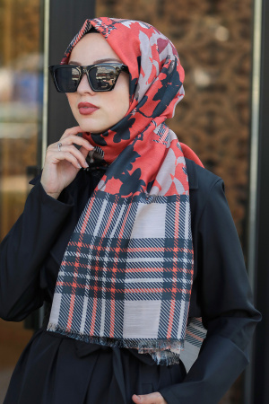 Terra Cotta Hijab Shawl 7554KRMT - 1