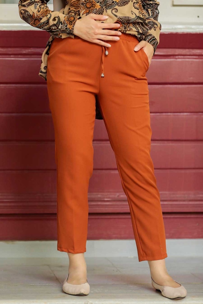 Terra Cotta Hijab Trousers 1316KRMT - 1