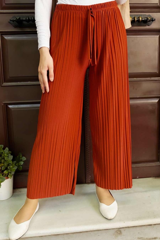 Terra Cotta Hijab Trousers 7853KRMT - 2