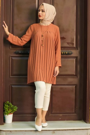Terra Cotta Hijab Tunic 10346KRMT - 1