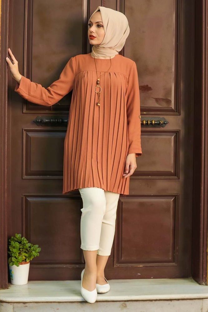 Terra Cotta Hijab Tunic 10346KRMT - 1