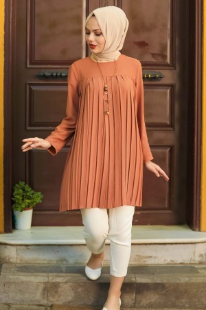 Terra Cotta Hijab Tunic 10346KRMT - 3