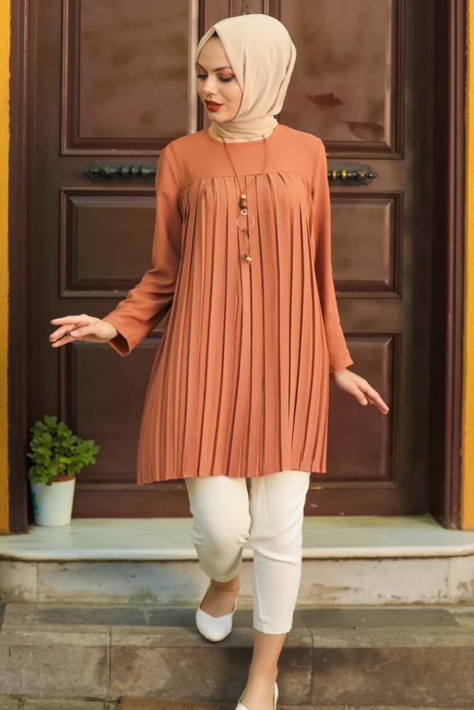 Terra Cotta Hijab Tunic 10346KRMT - 3