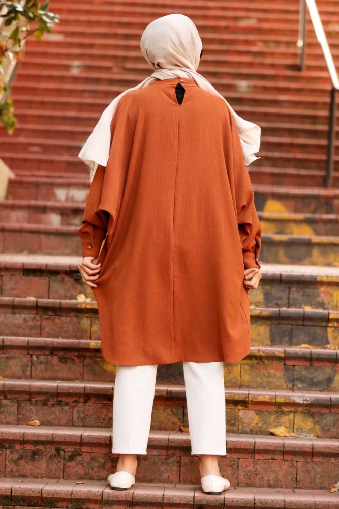 Terra Cotta Hijab Tunic 24160KRMT - 3
