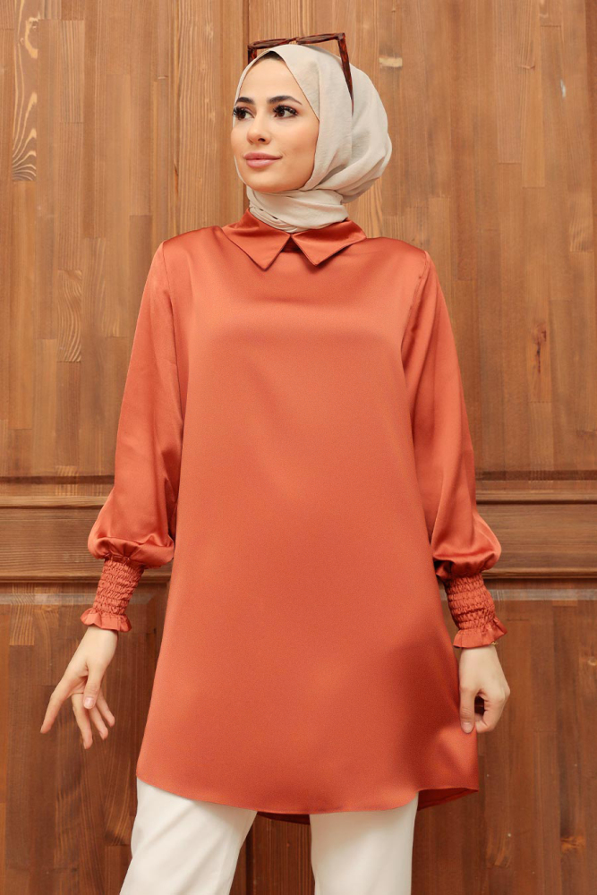 Terra Cotto Hijab Tunic 56860KRMT - 2