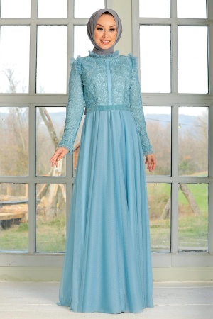 ​Tesettür Abiye Elbise - Robe de soirée islamique pour bébé Mavis 32670BM - 2