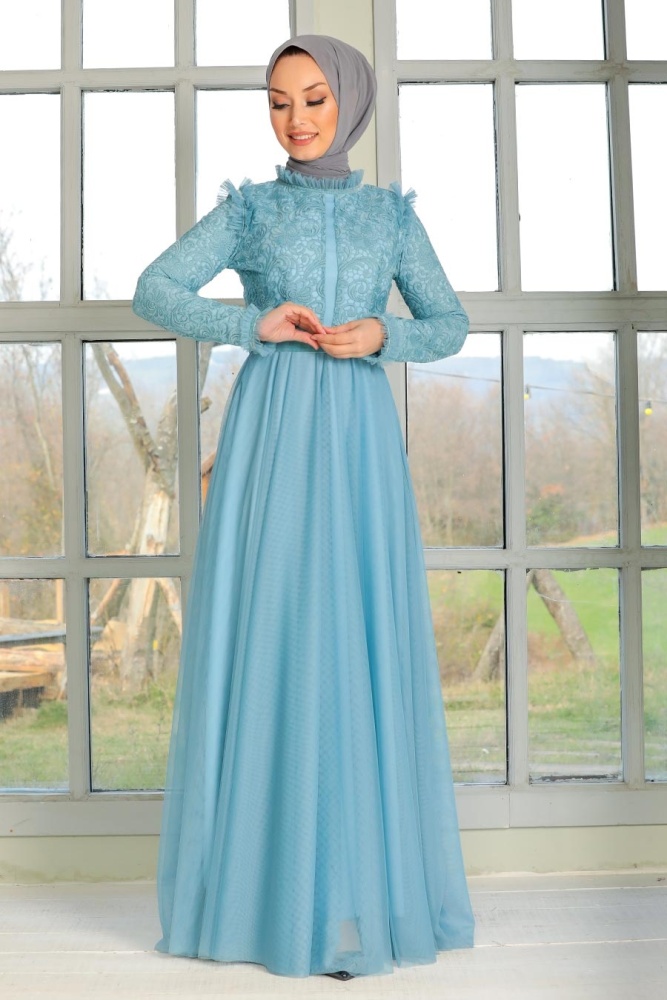 ​Tesettür Abiye Elbise - Robe de soirée islamique pour bébé Mavis 32670BM - 3