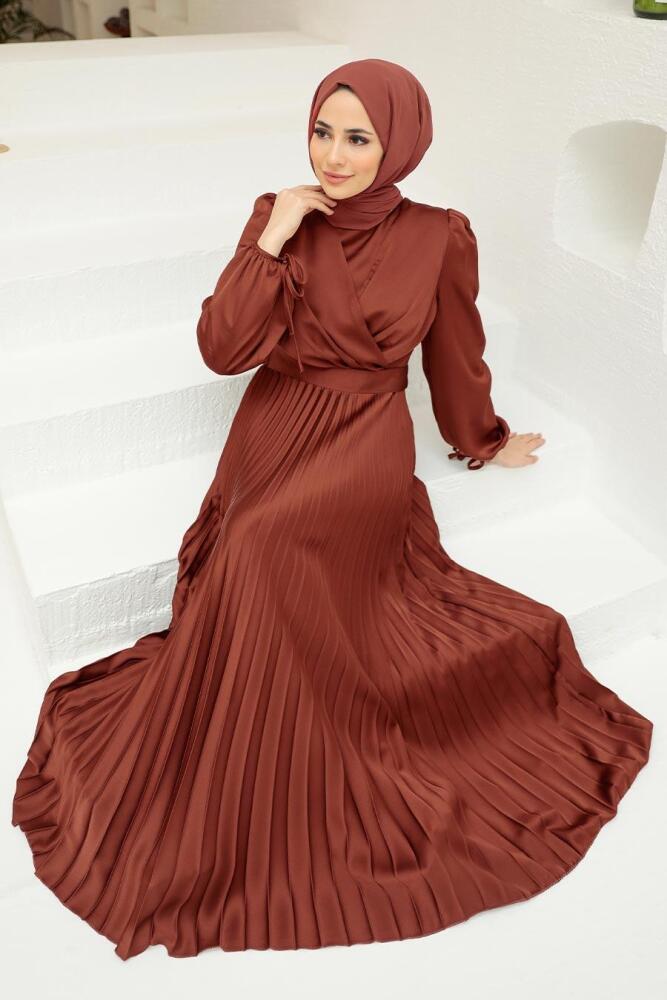 Tesettürlü Abiye Elbise - Tuile Vêtements Islamiques Robe de Soirée 3452KRMT - 1