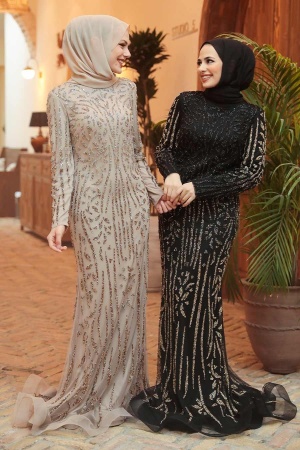 Tesettürlü Abiye Elbise - Vison Vêtements Islamiques Robe de Soirée 820V - 7