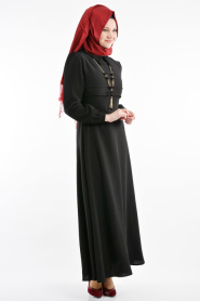 TRN Collection - Black Hijab Dress 625S - Thumbnail