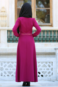 TRN Collection - Fuchsia Hijab Dress 622F - Thumbnail