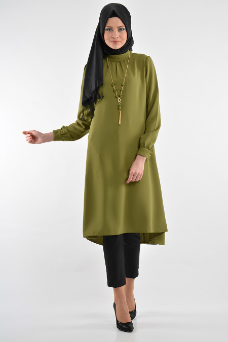 TRN Collection - Green Hijab Tunic 636Y