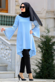 Tuay - Baby Blue Hijab Tunic 2602BM - Thumbnail