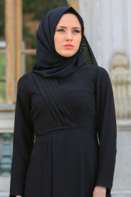Tuay - Black Hijab Dress 2334S - Thumbnail