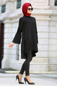 Tuay - Black Hijab Tunic 2602S - Thumbnail