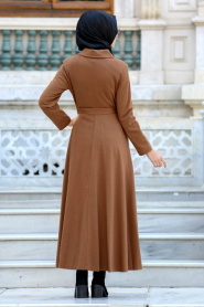 Tuay - Camel Hijab Coat 7179C - Thumbnail