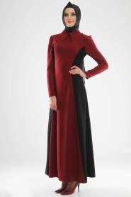 Tuay - Claret Red Dress - Thumbnail
