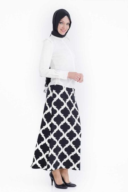 Tuay - Ecru Hijab Blouse 1782E - 2