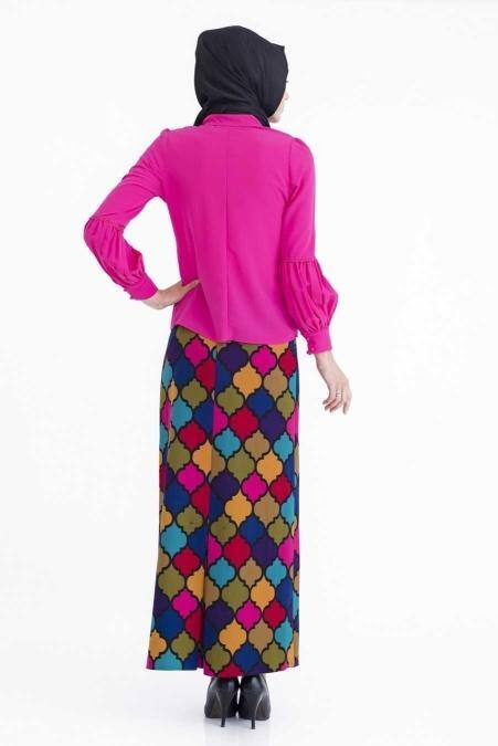 Tuay - Fuchsia Hijab Blouse 1791F - 3