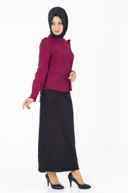 Tuay - Plum Color Hijab Blouse 1782MU - Thumbnail