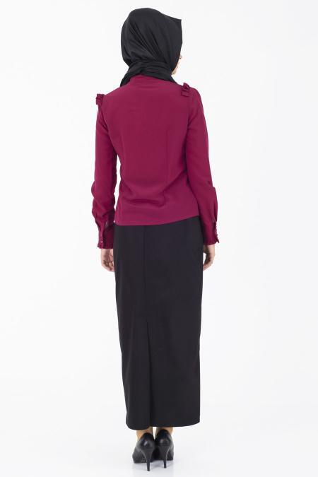 Tuay - Plum Color Hijab Blouse 1782MU - 3